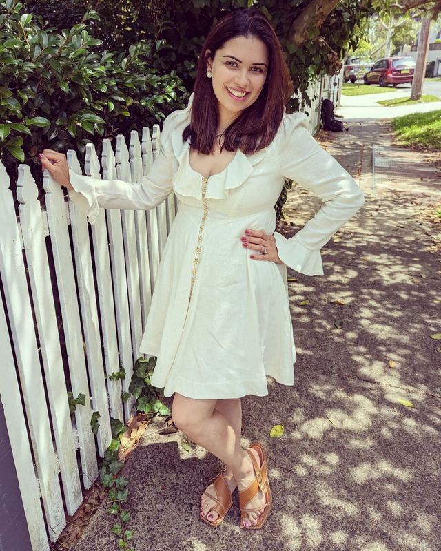 Zimmermann Ruffle-collar cream mini available to rent
