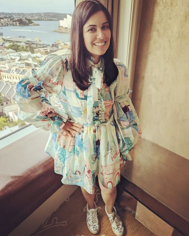 Leo Lin Pastel print dress available to rent